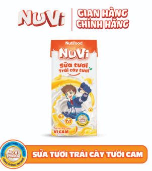 LỐC 4 Hộp Nuvi Sữa Tươi Trái Cây Tươi 180ml (đủ vị)