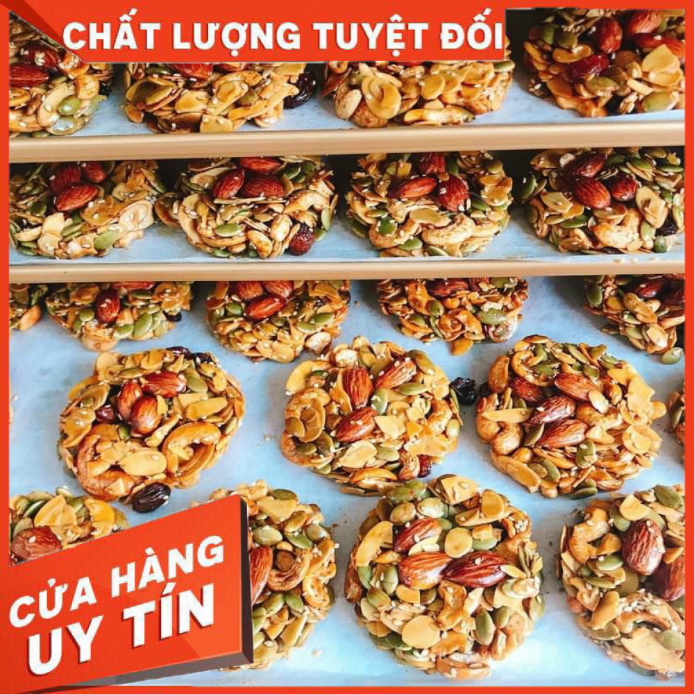 Bánh hạt dinh dưỡng, siêu hạt giòn tan phù hợp người ăn kiêng/keto/kiêng đường