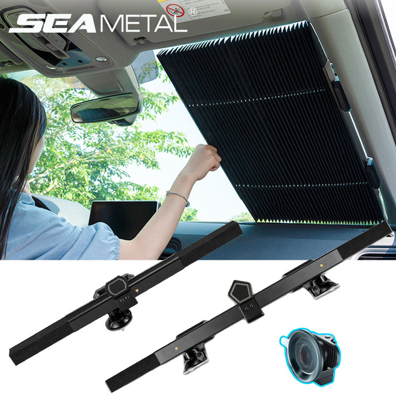Tấm che nắng kéo đẩy，45cm/70cm Tấm Bảo Vệ Chống Nắng Ô Tô Có Giác Hút Chân Không, Tấm Che Nắng Kính Chắn Gió Xe Hơi