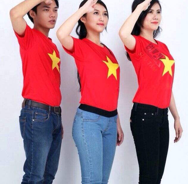 Áo thun cờ việt nam áo cờ đỏ sao vàng chất đẹp at65