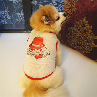 DY Yêu Quần Áo Cho Chó Đẹp Trai In Hình Chó Con Áo Sơ Mi Mỏng Mùa Hè