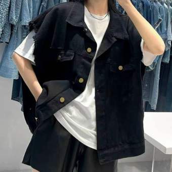 Áo gile jean nữ form rộng, áo khoác bò denim jackit dáng dài nam nữ unisex phong cách hàn quốc -THỜI TRANG 1989