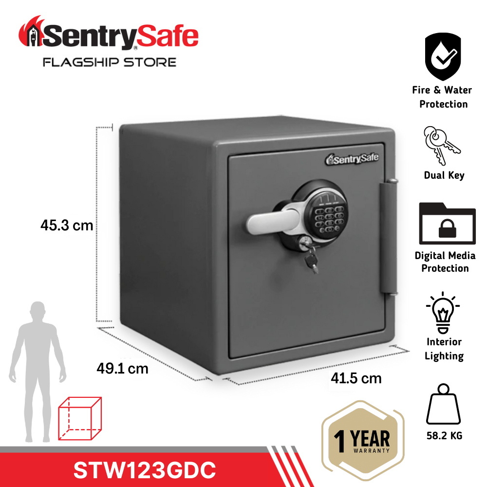 SentrySafe SFW082GTC Digital Fire Security Safe Lazada Singapore