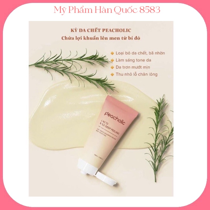 Kì da chết từ lợi khuẩn lên men bí đỏ peacholic 100ml làm sáng da
