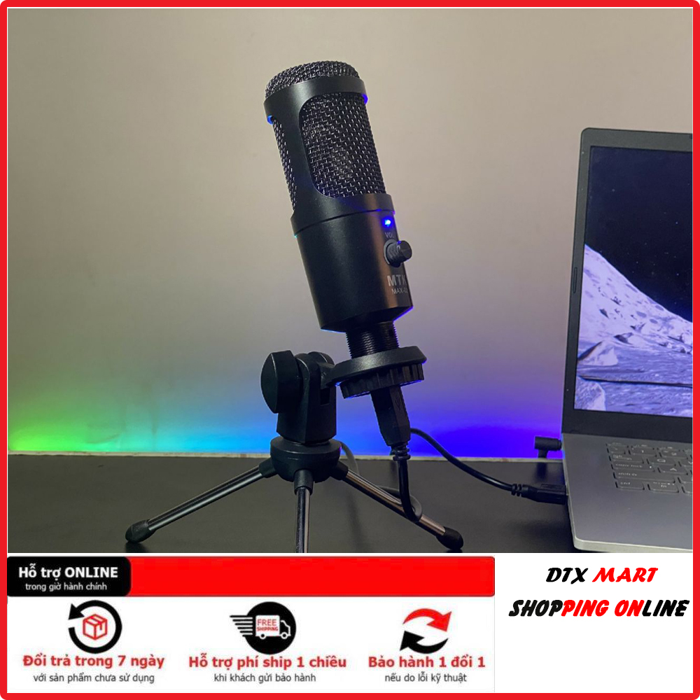 Micro thu âm mtk max-02 usb. micro thu âm livestream - micro thu âm chuyên nghiệp kết nối trực tiếp qua cổng usb không cần sound card