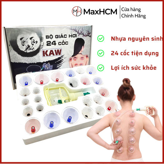 Bộ Dụng Cụ Giác Hơi công nghệ Hàn Quốc, Giải Độc Cơ Thể Từ Bên Trong, Lưu Thông Máu Dễ dàng, Bộ Giác Hơi Không Dùng Lửa(24 phụ kiện), An Toàn - Tiện Dụng, Bảo Hành Uy Tín Bởi KINH BẮC