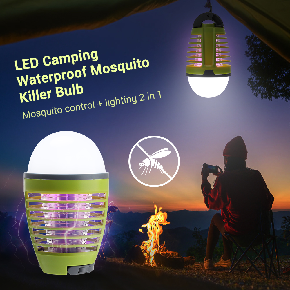 Afdeal bóng đèn led diệt muỗi sạc được cắm trại dụng cụ diệt côn trùng ngoài trời chống nước đèn diệt muỗi 2 trong 1 đèn hai mục đích sạc usb