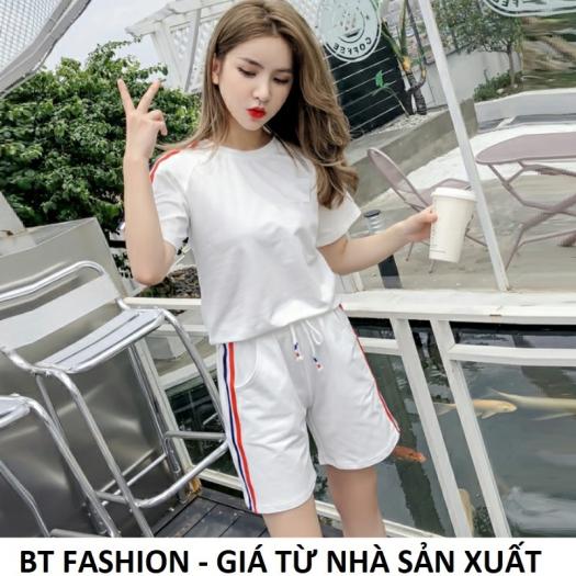 Đồ Bộ Ngủ Mặc Nhà Áo Thun Nữ + Quần Đùi Sọt Thể Thao Thời Trang Mới - BT Fashion (ĐN003)