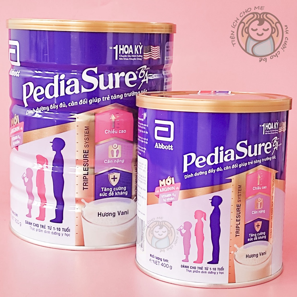 Sữa Pediasure Mỹ Hộp 400G, 850G tăng chiều cao và cân nặng Hương Vanilla