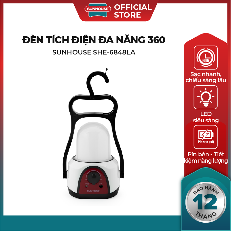 Đèn tích điện đa năng SUNHOUSE SHE-6848LA