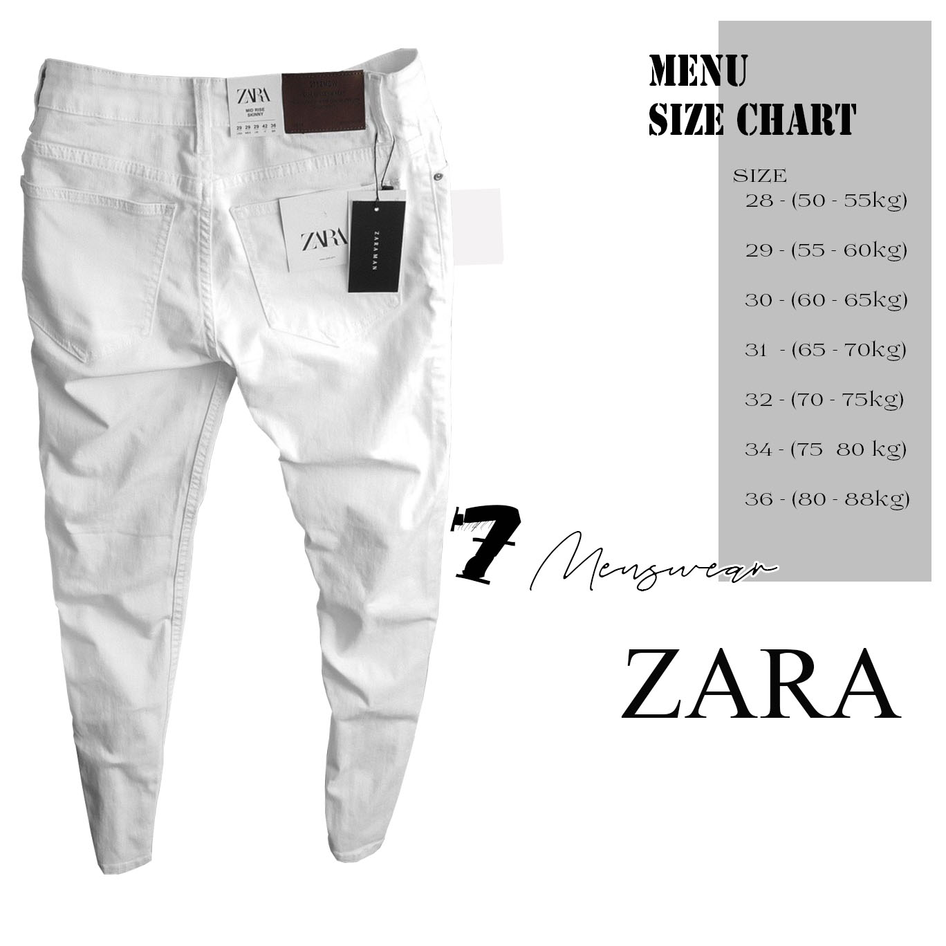 {TẶNG QUÀ- FREESHIP} QUẦN JEAN ZARA TRẮNG - ĐEN - QUẦN BÒ TRẮNG XUẤT KHẨU CHÍNH HIỆU