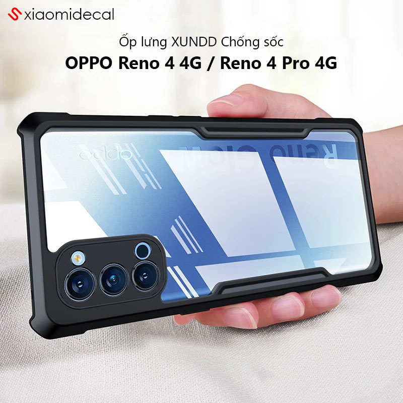 Ốp lưng XUNDD OPPO Reno 4 (4G) / Reno 4 Pro ( 4G) Mặt lưng trong, Viền TPU, Chống sốc