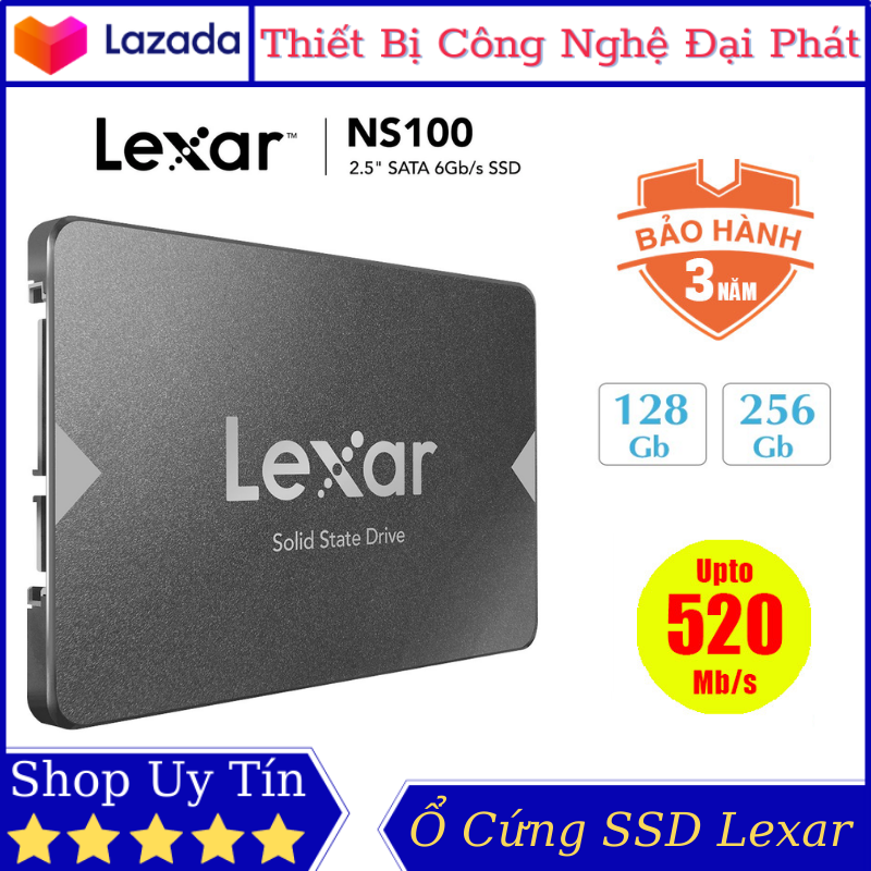 Ổ Cứng SSD Lexar NS100 128Gb 256Gb 2.5” SATA III 6Gb/s Ổ Cứng Máy Tính Có Tốc Độ Và Độ Tin Cậy Tối Ưu