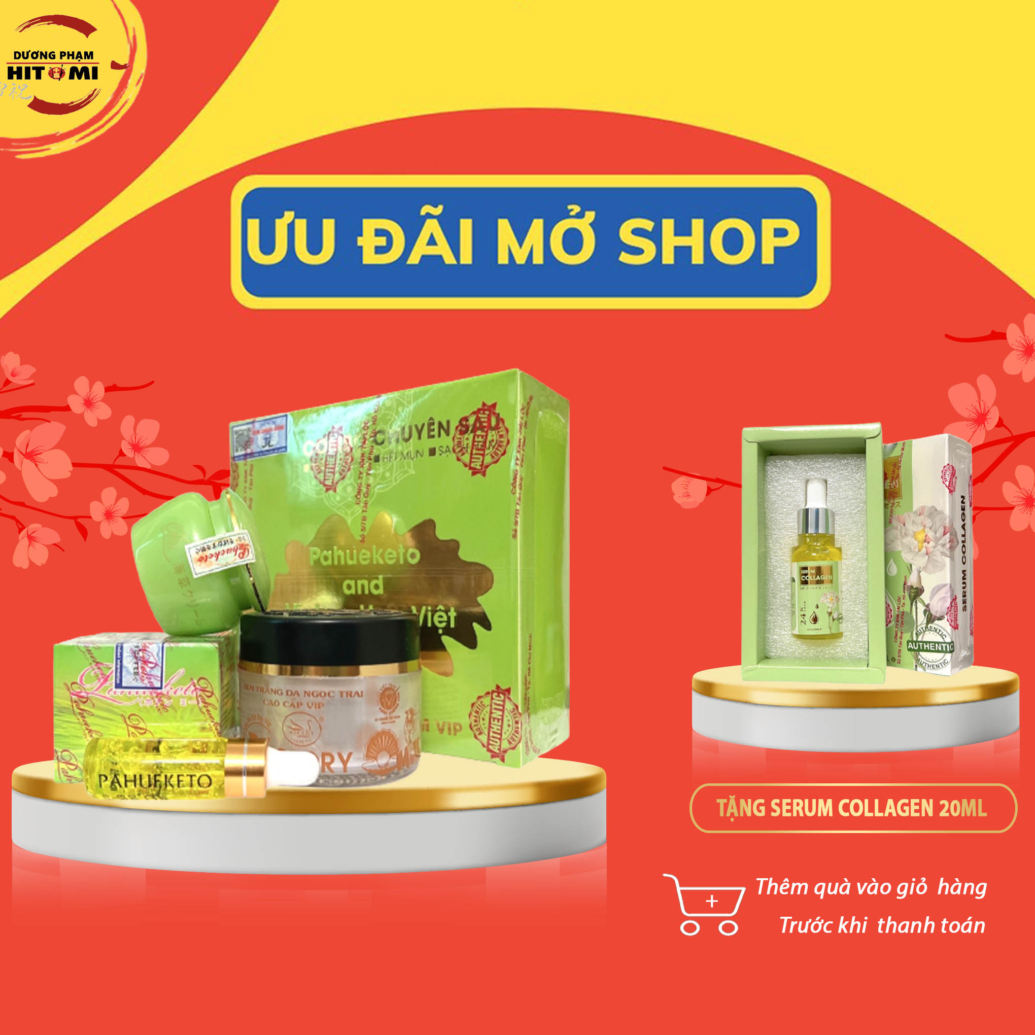 Combo chuyên sâu ⚡ mua 1 tặng 1⚡ trắng da - tri nám tàn nhang đồi mồi - pahueketo & victory hoa việt