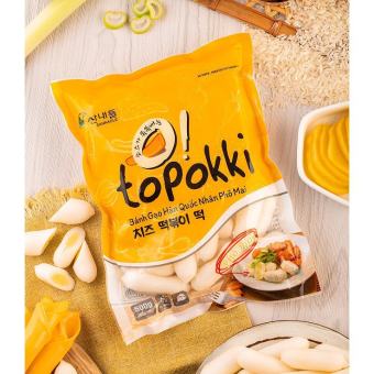 TOKBOKKI NHÂN PHÔ MAI 500gr - Bánh Gạo Cay Hàn Quốc Nhân Phomai (chỉ ship HN)