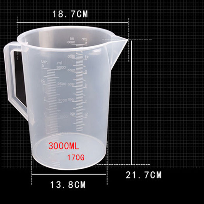 [HCM]Ca Chia Vạch Nhựa 3 Lít - Ca Đong Nhựa Có Vạch 3000ml