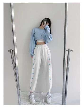 CYN Women's Love Print Street Fashion Sport Pants