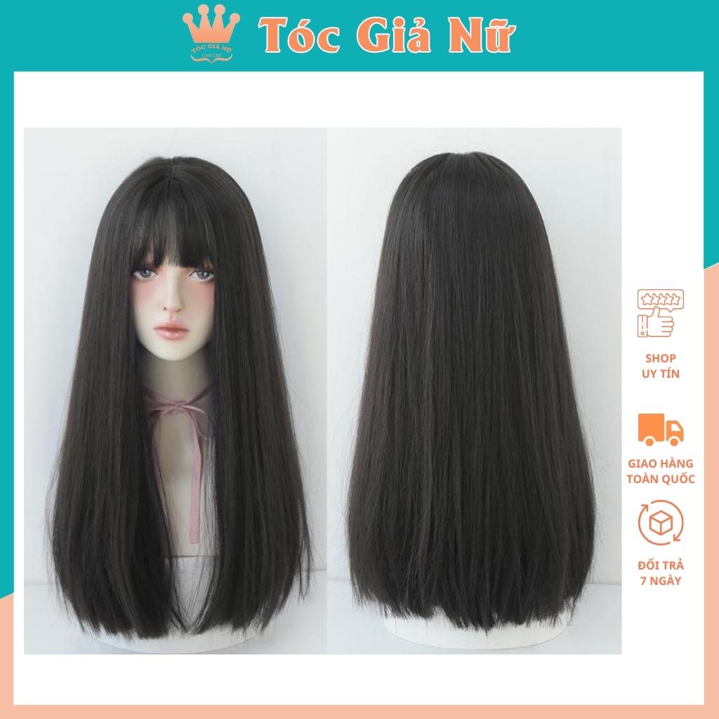 [Hoàn tiền 20%] Tóc giả nữ cả đầu ❤️FREESHIP❤️ Tóc giả nguyên đầu cụp dài 45cm Z7006 Tặng kèm lưới trùm tóc wig