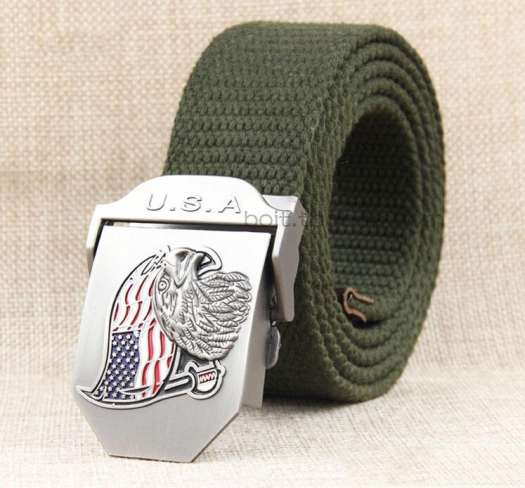 Dây Nịt Thắt Lưng Vãi Dù USA Hình Đại Bàng