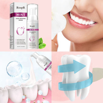 [Peachy Sis] RtopR Bọt Trắng Răng Làm Sạch Răng Khử Mùi Hôi Miệng Làm Trắng Răng Làm Trắng Răng 60ml