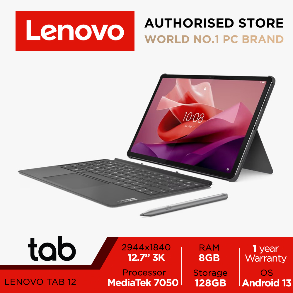 LENOVO Tablet P12 8GB-256GB 12,7 3K IPS (Wi-Fi 6) + Lápiz + Teclado Lenovo