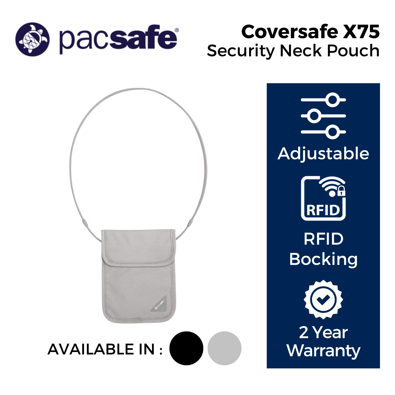 Pacsafe Coversafe® X100 RFID Blocking Security Waist Wallet