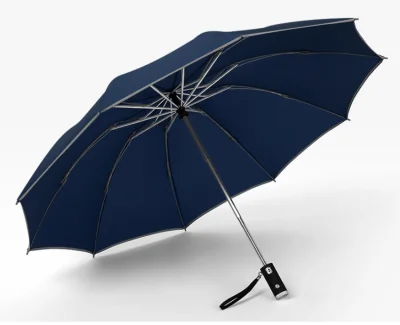 Inverted Umbrella Windproof Compact Reverse Folding Umbrella with Reflective Stripe (1)