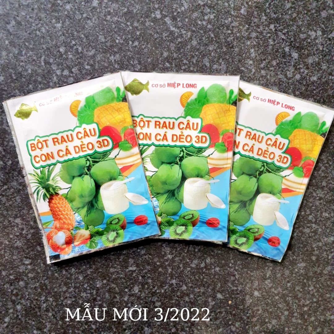 (3 gói)Thạch rau câu con cá dẻo Hiệp Long