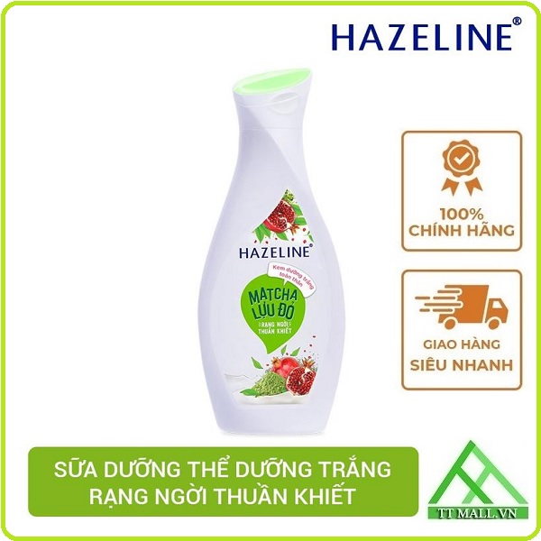 Sữa Dưỡng Thể Trắng Da Hazeline Matcha và Lựu đỏ 230ml