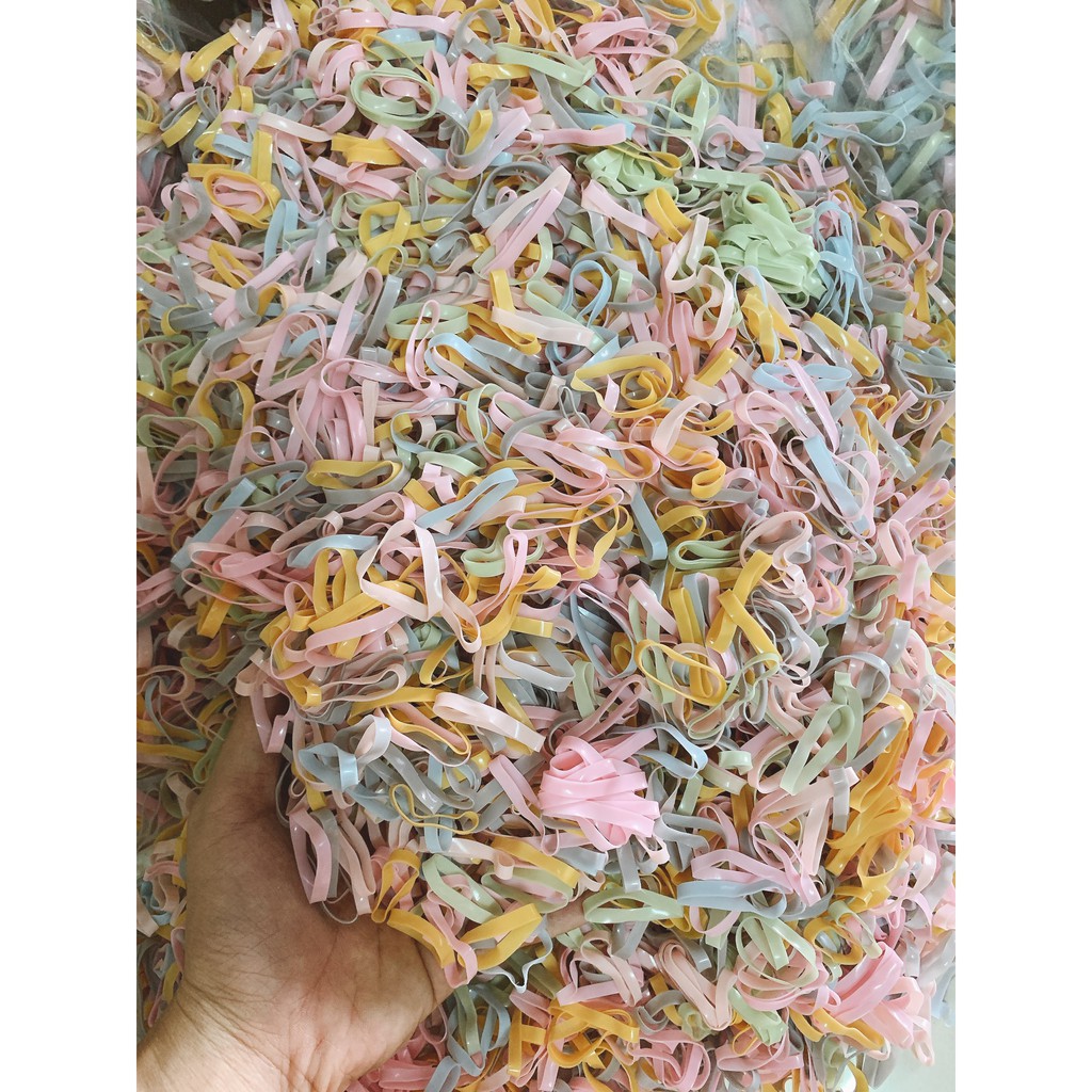 100 gram Thun cột tóc đủ màu đủ size cho em bé và người lớn