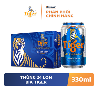 Bia Tiger lon 330ml - Thùng 24 lon