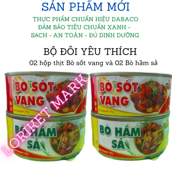 Thịt bò sốt vang và hầm sả 04 hộp 680g luôn là món ngon và nhiều dinh dưỡng cho cơ thể để tăng cường sức đề kháng (date 2024) - Loriket mark
