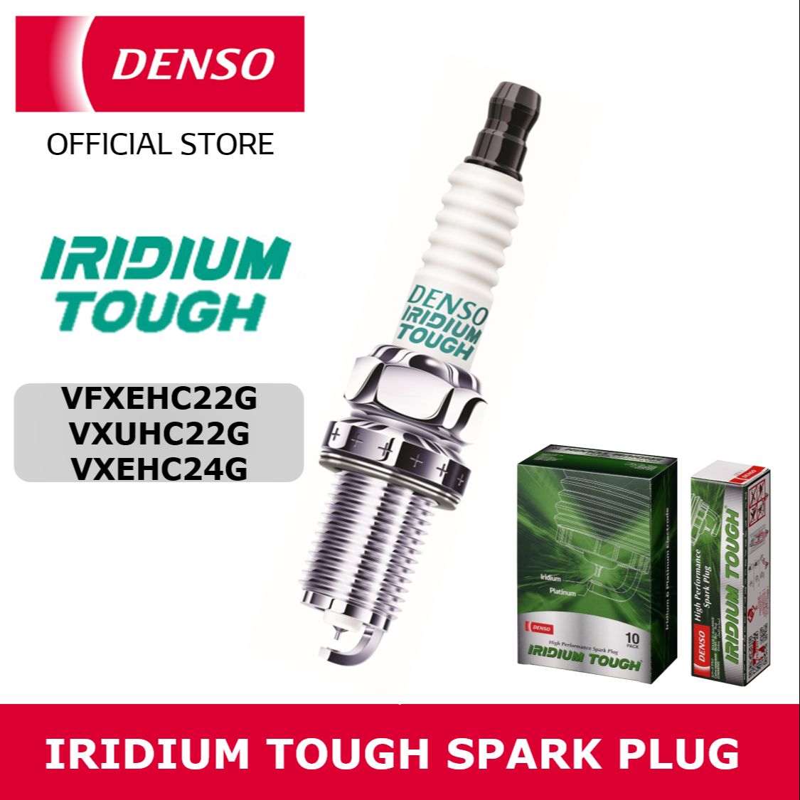 DENSO Iridium Tough Spark Plug VCH20 VFK16 VFKB16 [4Pcs] | Lazada