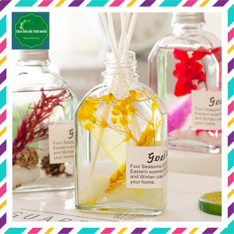 Tinh Dầu Thơm Phòng Phát Sáng Ban Đêm - Nước Hoa Thơm Phòng Phát Sáng Ban Đêm  Kèm Que Khô Vĩnh Cửu Khuếch Tán Tinh Dầu Loại 100ml