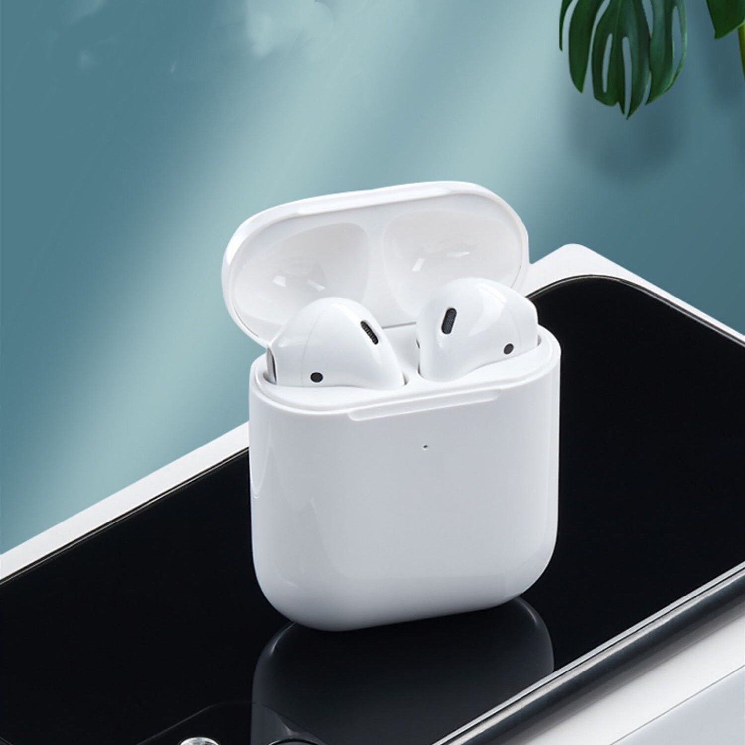 Tai nghe Bluetooth Mini không dây i 2 Bluetooth 2 Tai Có Dock Sạc