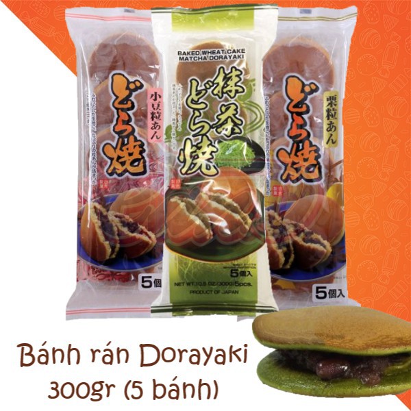 Hàng Nhập Khẩu Bánh rán Dorayaki nhiều vị 300g - Nhật Bản