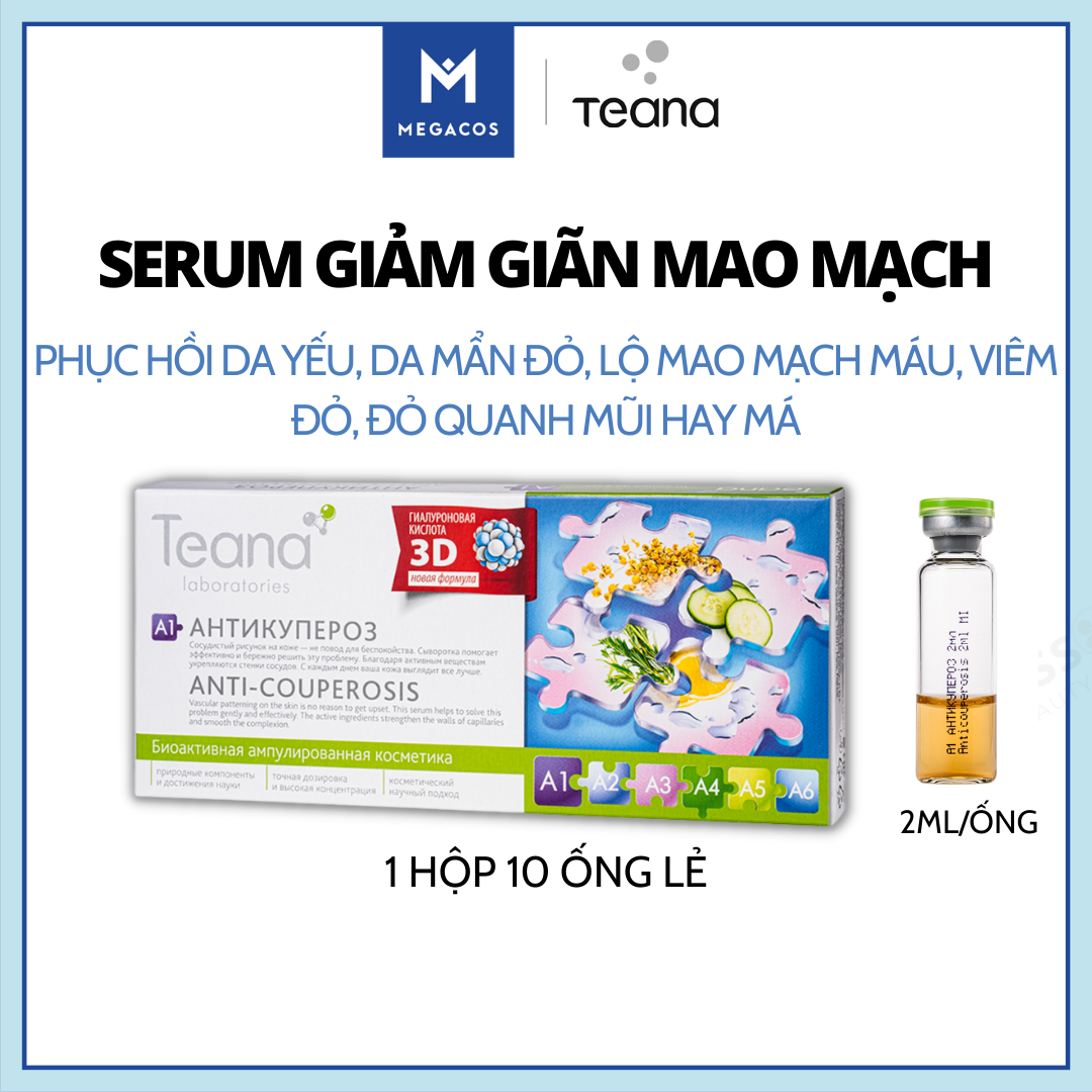 Serum Teana A1 A3 cho da yếu mỏng, giãn nổi mao mạch dưới da