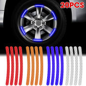 Luminous Green Wheel Hub Reflective Stickers - Universal (7 Colors)