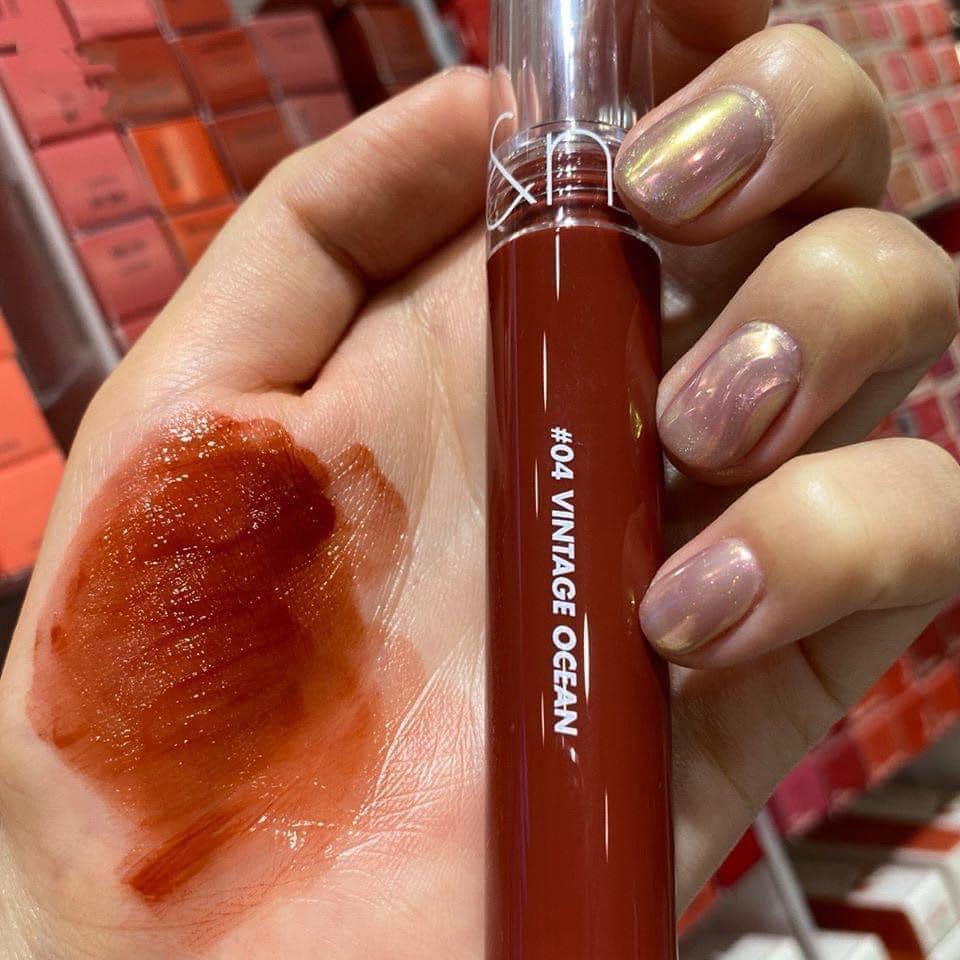 Son romand glasting water tint 04 vintage ocean màu đỏ nâu