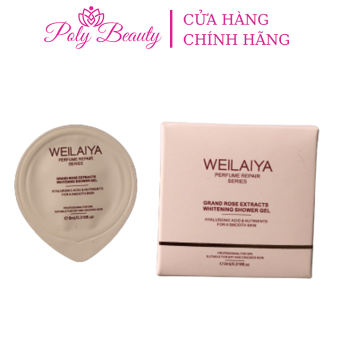 Sữa tắm Weilaiya hương nước hoa mini, sữa tắm tủy mật hoa hồng trắng da toàn thân chính hãng 9ml