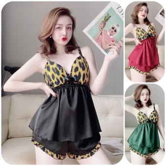 Set Bộ Sexy Hai Dây  Phối Beo Có Tăng Đưa Vải Satin Thiết Kế Loại 1 Dày Xịn MịnFreesize Dưới 60kg