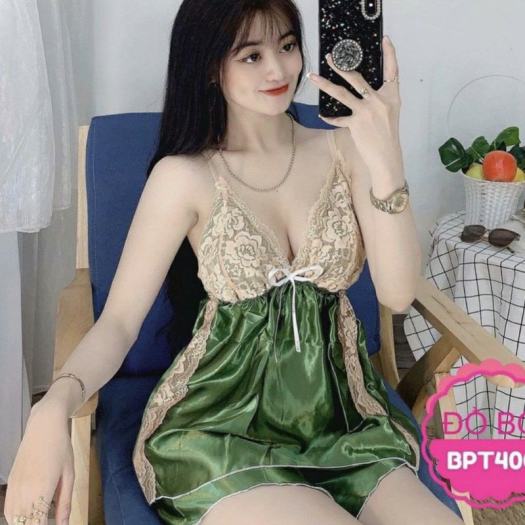 đồ ngủ Sexy vải phi bóng 2 dây quyến rũ Freesize dưới 60kg