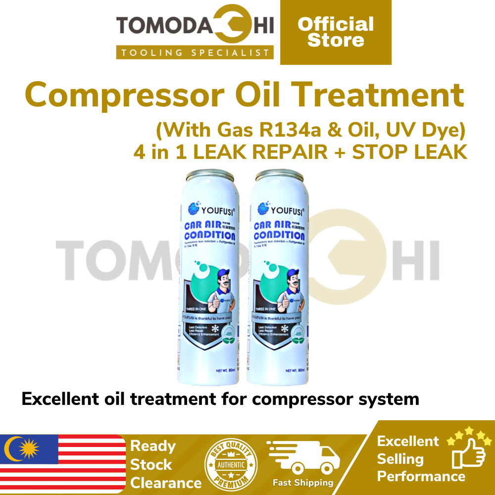TOMODACHI Compressor Oil R134a Car Air condition (80ml) 4 in 1 Multi