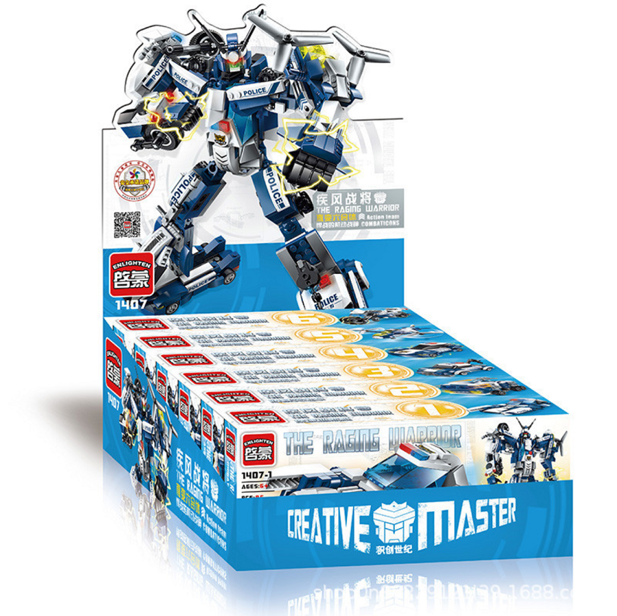 LEGO Lắp Ráp Robot Biến Hình Cảnh Sátt 6 Trong 1 Cho Bé Thảo Sức Sáng Tạo