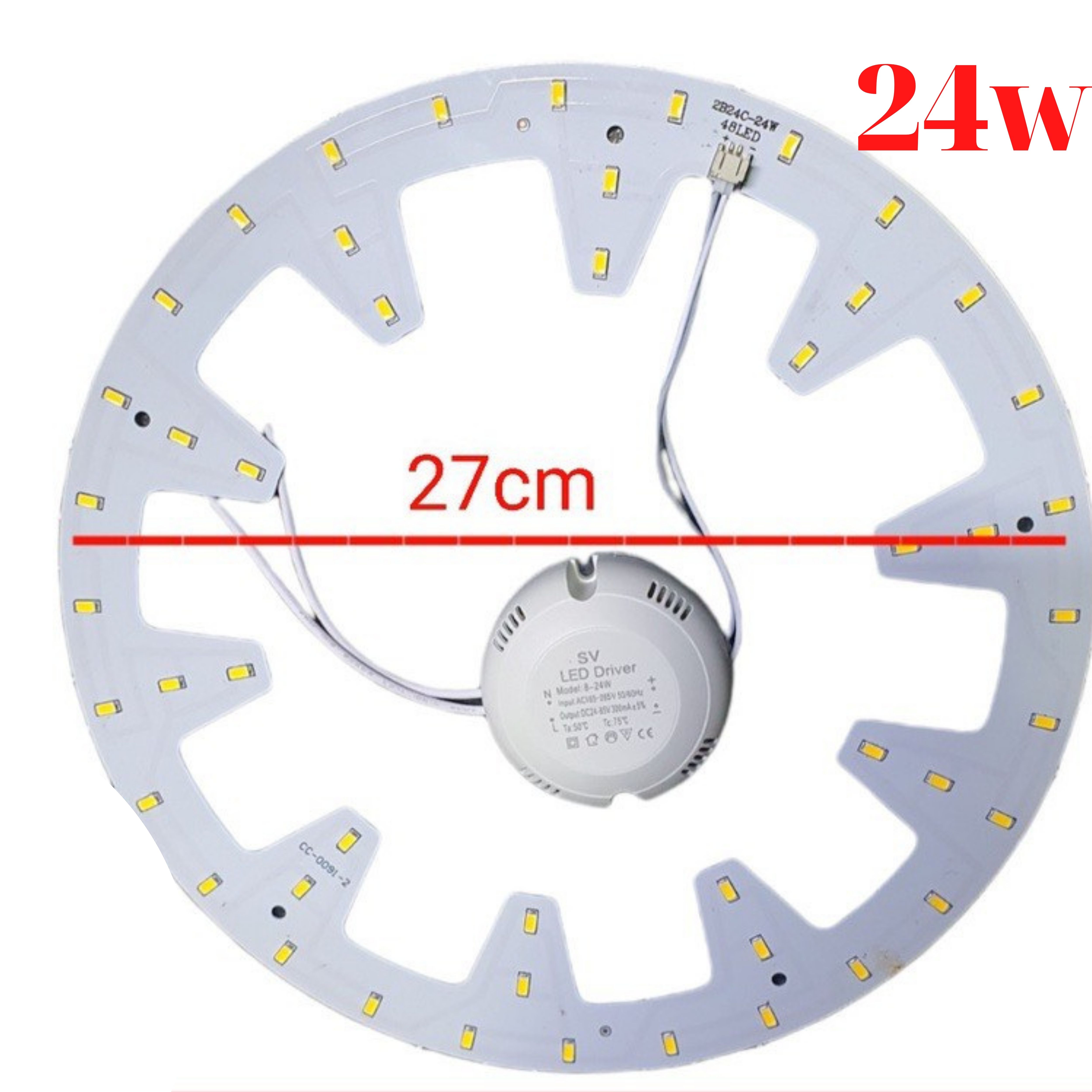 Bóng led vòng thay thế đèn trần và đèn hào quang 24W