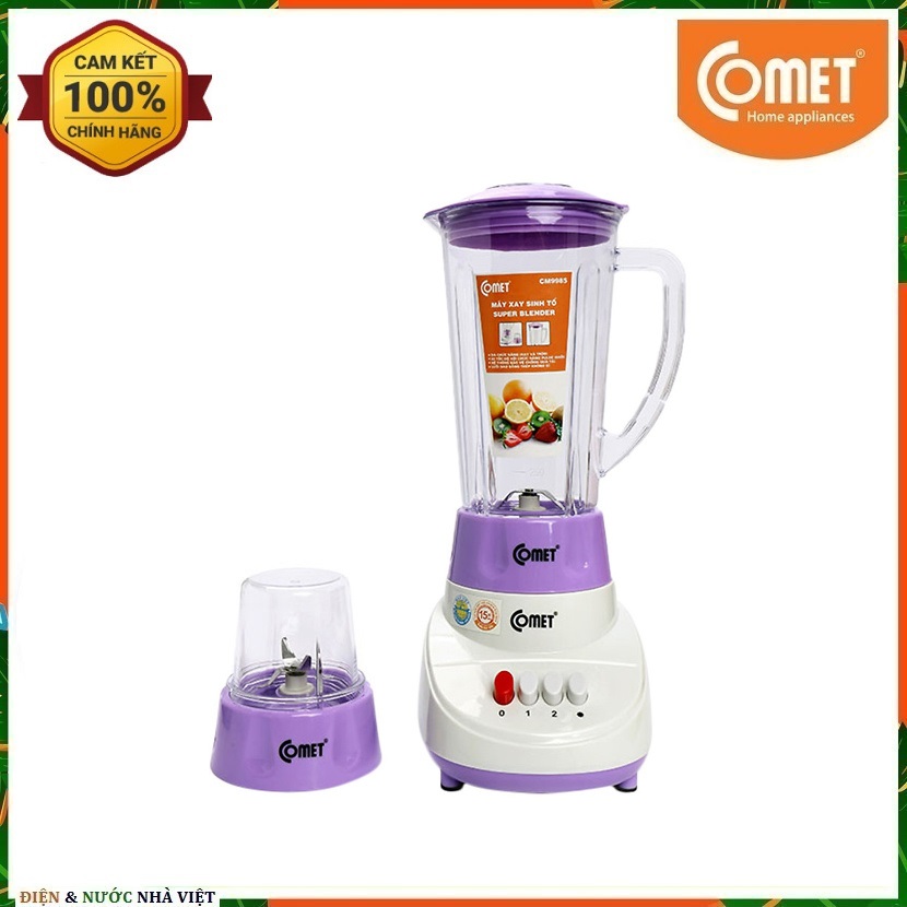 Máy xay sinh tố 1,25 lít comet cm9985 ly nhựa siêu bền
