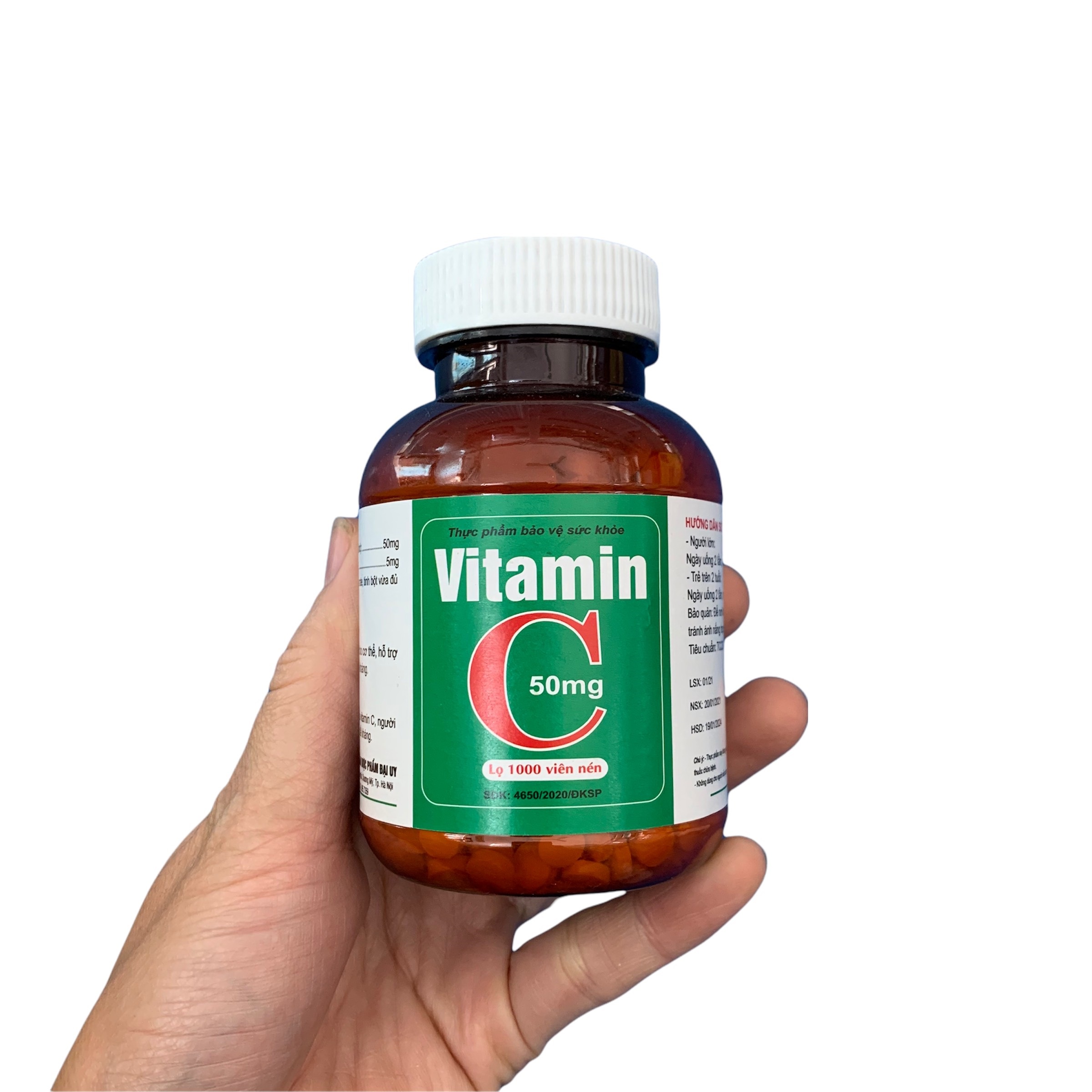 Viên uống vitamin c 50mg - lọ 1000 viên