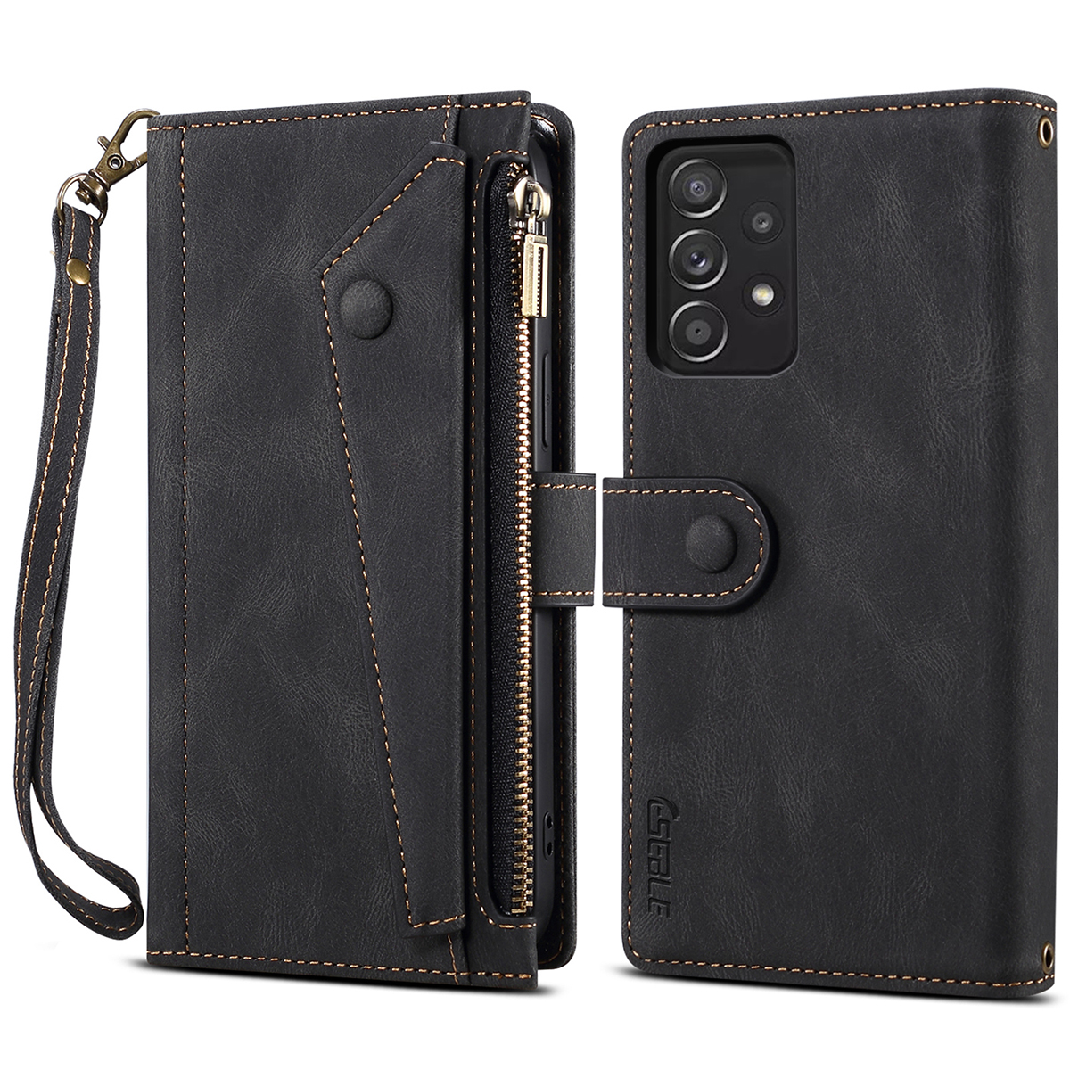 Shop Galaxy A73 5G Case, Vintage Leather Cover Flip Wallet Card Slots