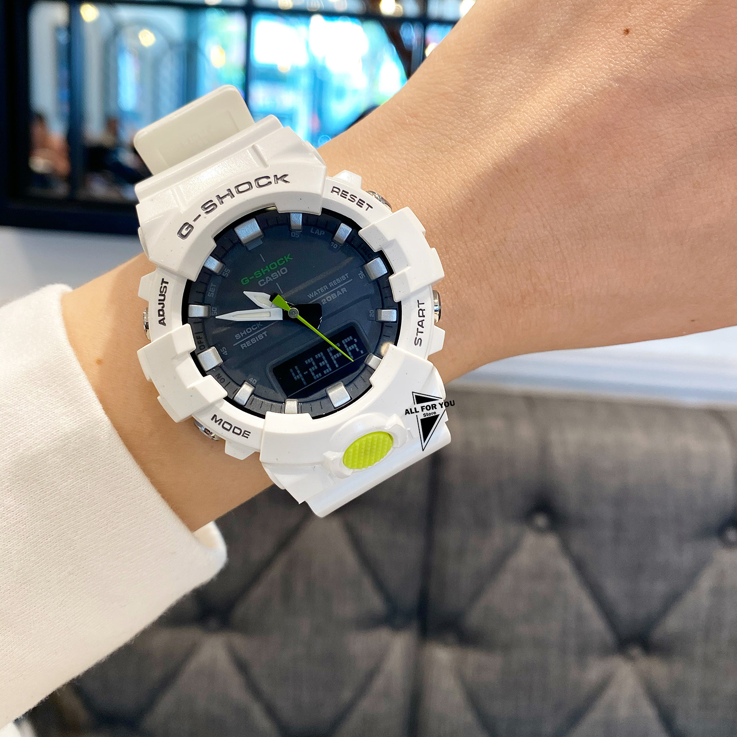 Đồng hồ nam nữ GA 800 thể thao, cá tinh fulbox size 42mm