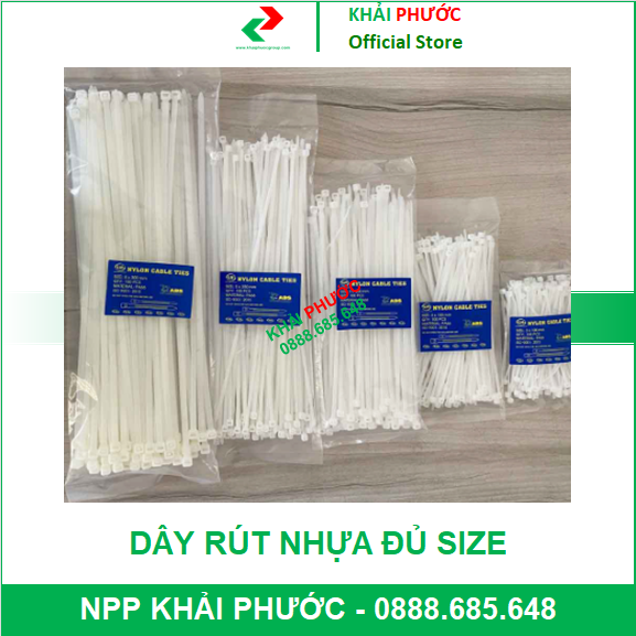 DÂY RÚT GÚT MĂNG THÍT LẠC NHỰA BUỘC NHỰA DÂY ĐIỆN 1 1.5 2 3 4 5 TẤC 10 15 20 25 30 40 50 cm  - KHẢI PHƯỚC ELECTRIC